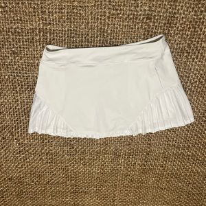 White tennis skirt